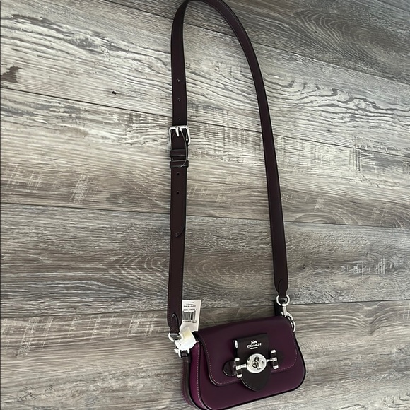 Coach Purple Leather Crossbody Bag New with tag - Picture 3 of 16